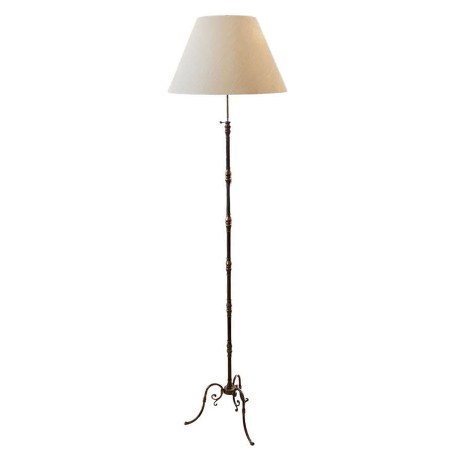 Decorative French Midcentury Brass Floor Lamp