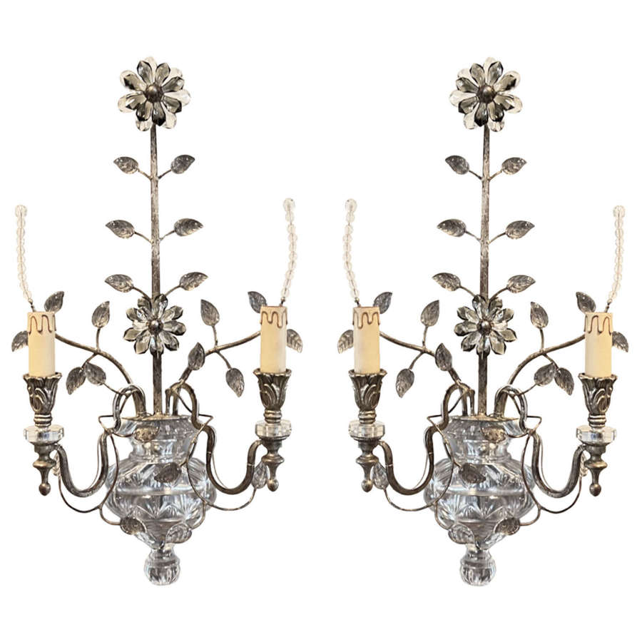Large Pair of 1970s Banci Firenze Wall Sconces