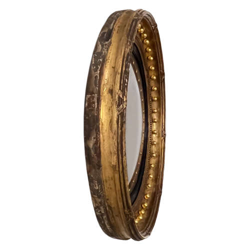 English Regency Mirror With Convex Glass