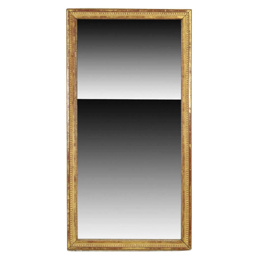 French 19th Century Giltwood Split Glass Mirror