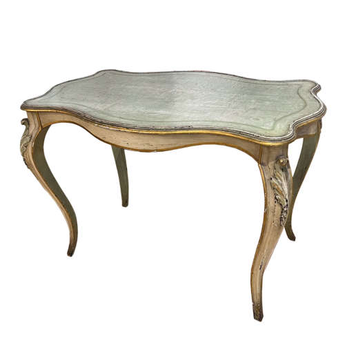 Small French Centre or Writing Table With Original Paint