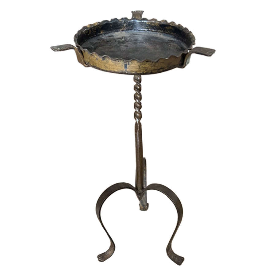 French Metal Midcentury Martini Table With Paw Feet