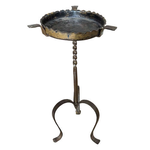 French Metal Midcentury Martini Table With Paw Feet