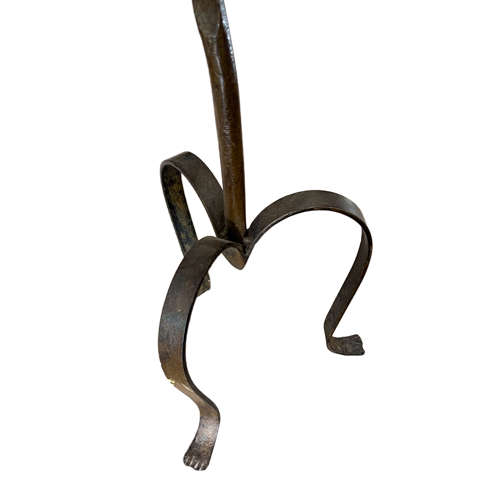 French Metal Midcentury Martini Table With Paw Feet