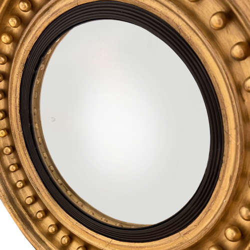 English Convex Regency Mirror