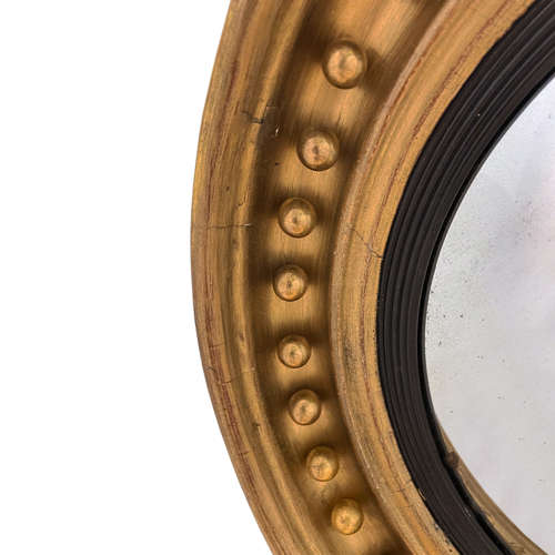 English Convex Regency Mirror