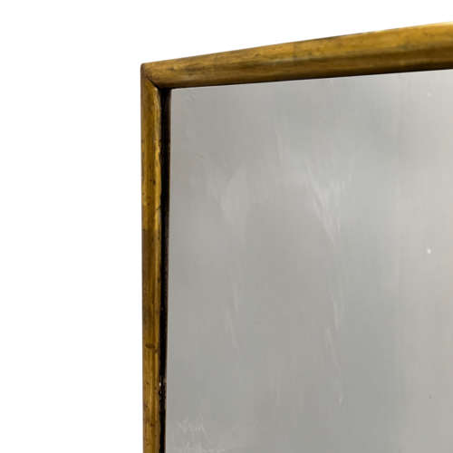 Large French 1920s Giltwood Bistro Mirror With Bevel Edge