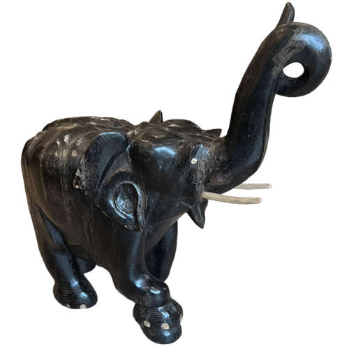 Large Carved Wood Elephant, Sri Lanka 1950s