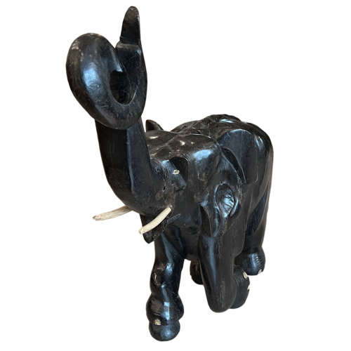 Large Carved Wood Elephant, Sri Lanka 1950s