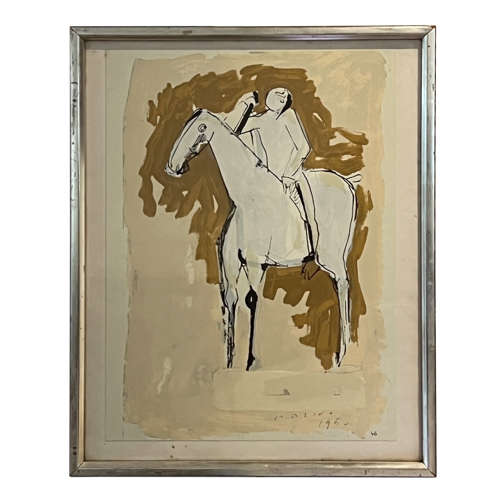 Lithograph of a Horse and Rider, Marino Marini, 1950