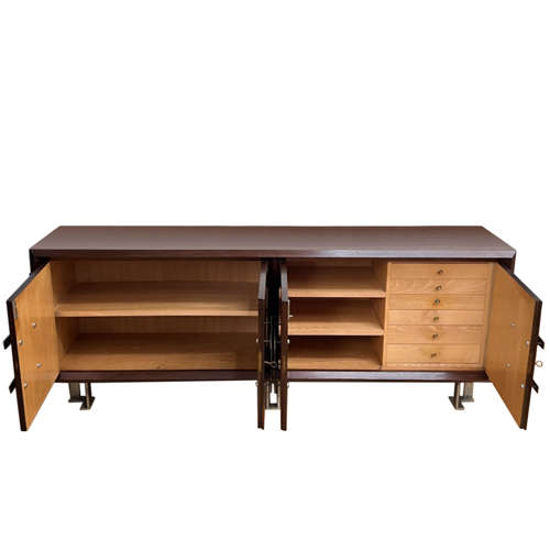 Walnut Veneered Spanish 1970s Sideboard by Jordi Villanova