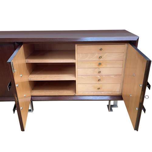Walnut Veneered Spanish 1970s Sideboard by Jordi Villanova