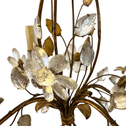 Maison Baguès Chandelier With Flowers and Leaves