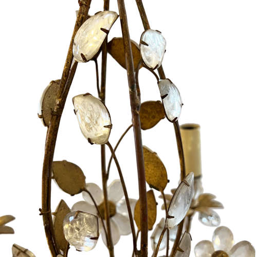 Maison Baguès Chandelier With Flowers and Leaves