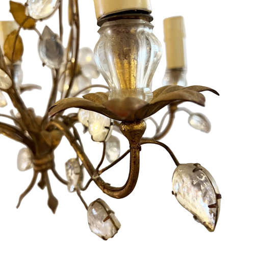 Maison Baguès Chandelier With Flowers and Leaves
