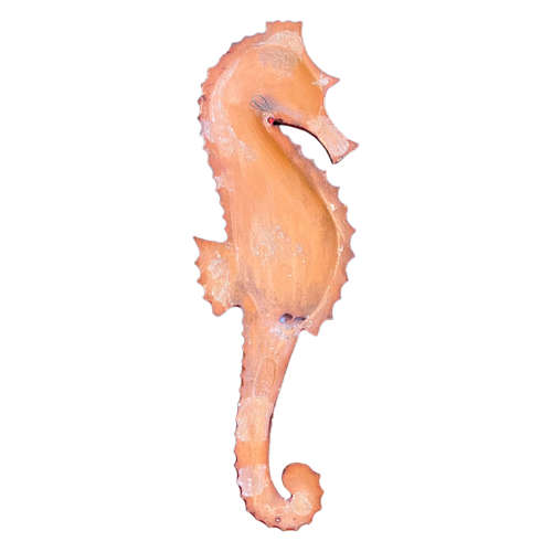 Two Large Ceramic Seahorses, Made and Signed in the 1960s