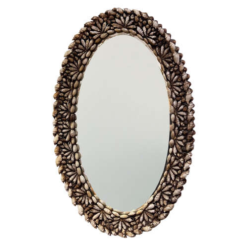 Oval Shell Mirror, Attributed to Anthony Redmile, 1960s