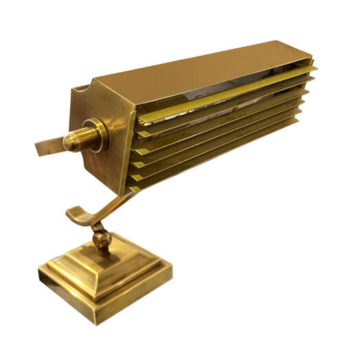 French 1960s Brass 'Banker's' Lamp