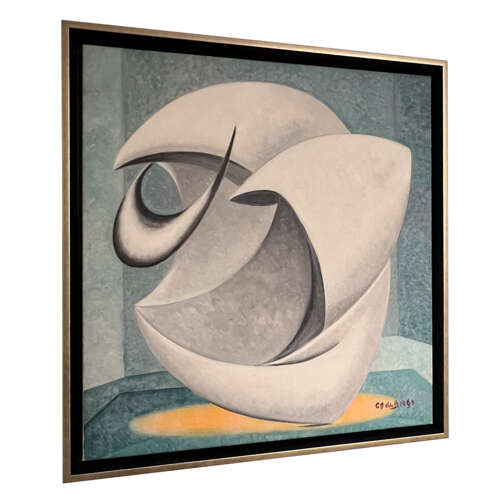 Abstract Oil on Canvas, Signed Indistinctly, 1967