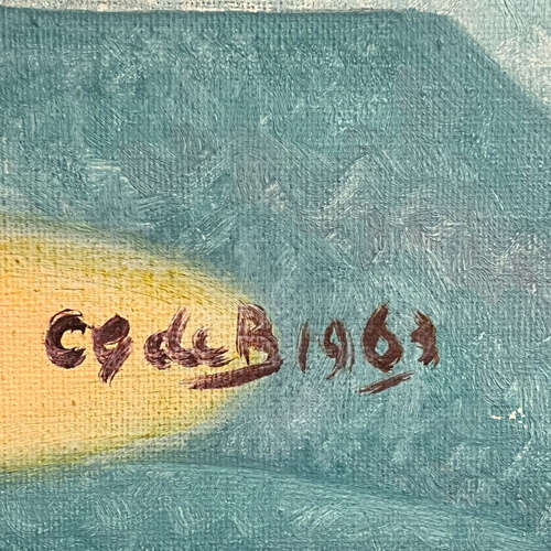 Abstract Oil on Canvas, Signed Indistinctly, 1967
