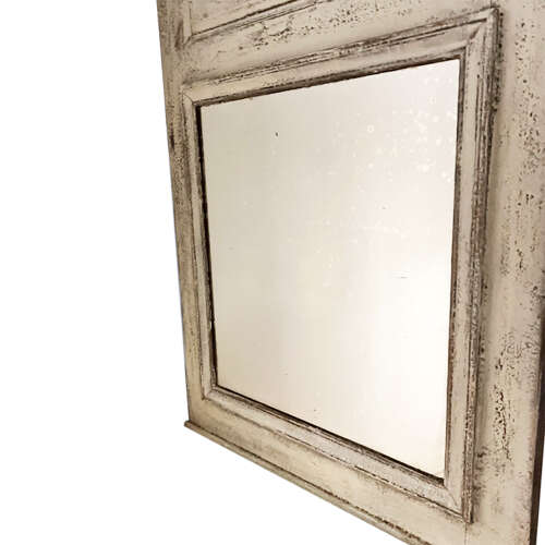 French 19th Century Painted Mirror With Original Paint and Plate