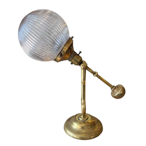 Pair of Benson's 1920's Ship's Master Suite Table or Wall Lamps