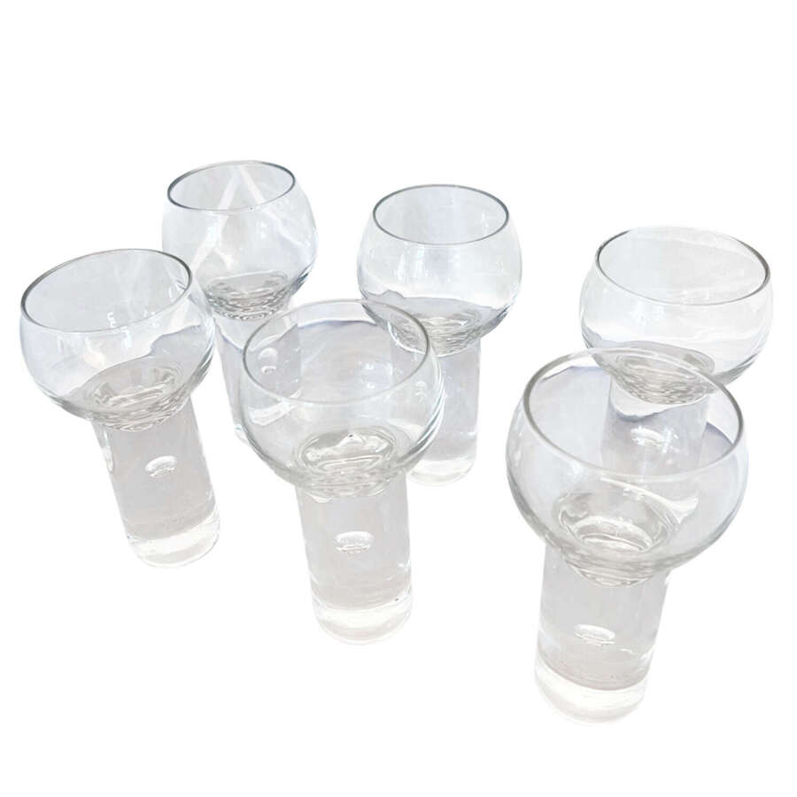 Set of Six Wine Glasses, Italian 1960s
