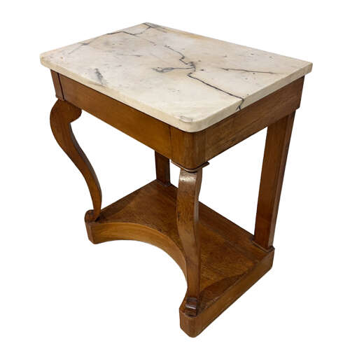 Small 19th Century Console Table With Marble Top