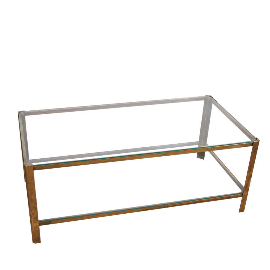 Midcentury Two Tier Coffee Table Designed by Jacques Th&eacute;ophile Lepelletier