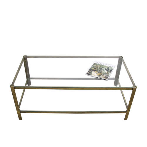 Midcentury Two Tier Coffee Table Designed by Jacques Théophile Lepelletier