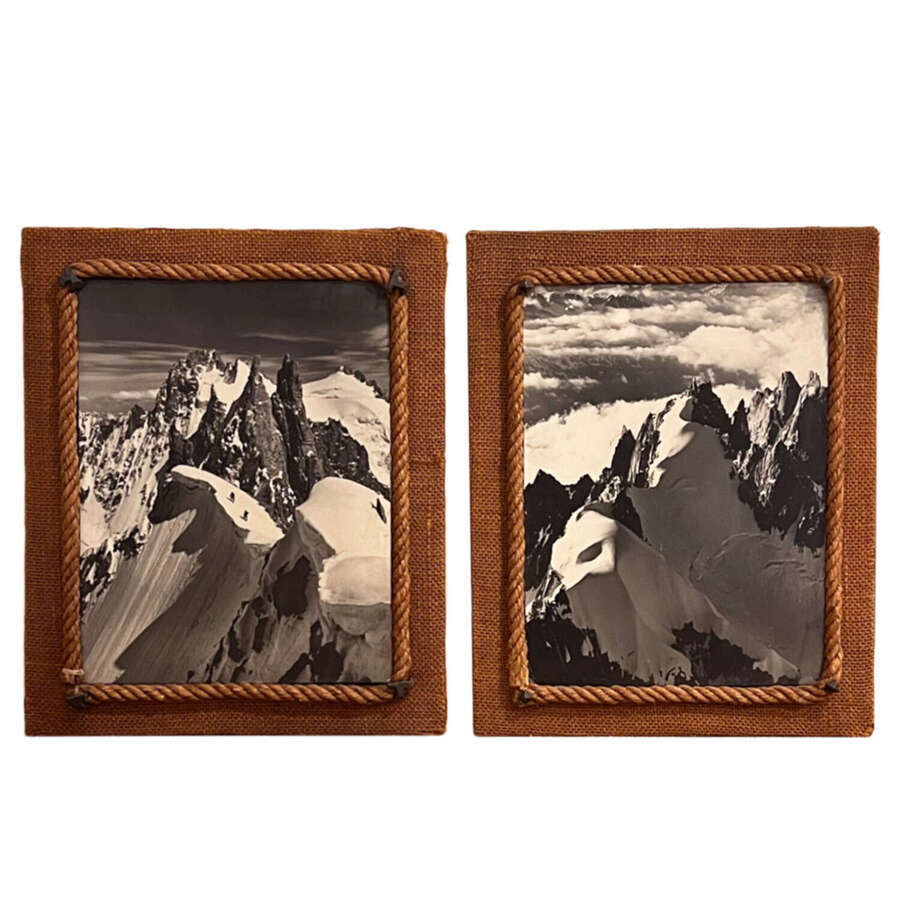 A Pair of Pierre Tairraz Prints, Rope & Hessian Frames, In The Manner of Audoux & Minet