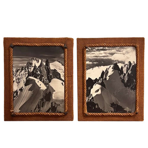A Pair of Pierre Tairraz Prints, Rope & Hessian Frames, In The Manner of Audoux & Minet