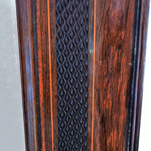 19th Century French Walnut Framed Mirror With Original Plate Mercury Glass