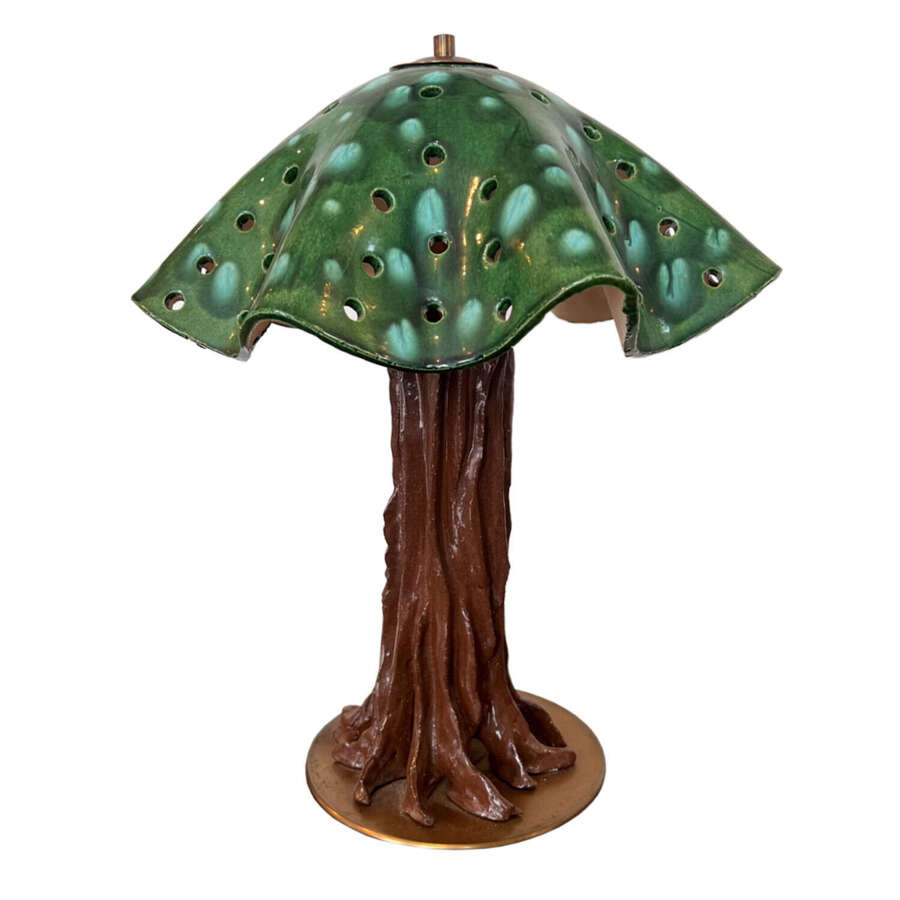Ceramic Tree Table Lamp, French 1960s