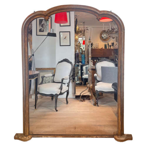 Large Late 19th Century French Overmantle Mirror