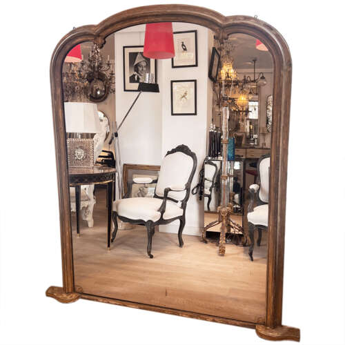 Large Late 19th Century French Overmantle Mirror