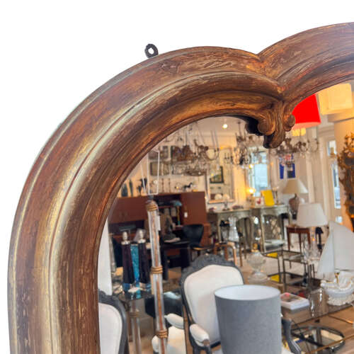 Large Late 19th Century French Overmantle Mirror