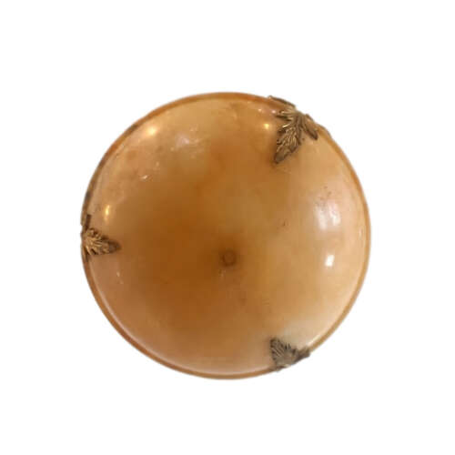 Alabaster and Gilt Bronze Plafonnier, French Early 1900s