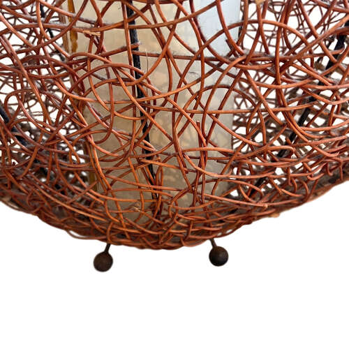 Italian 1970s Wicker Floor Lamp