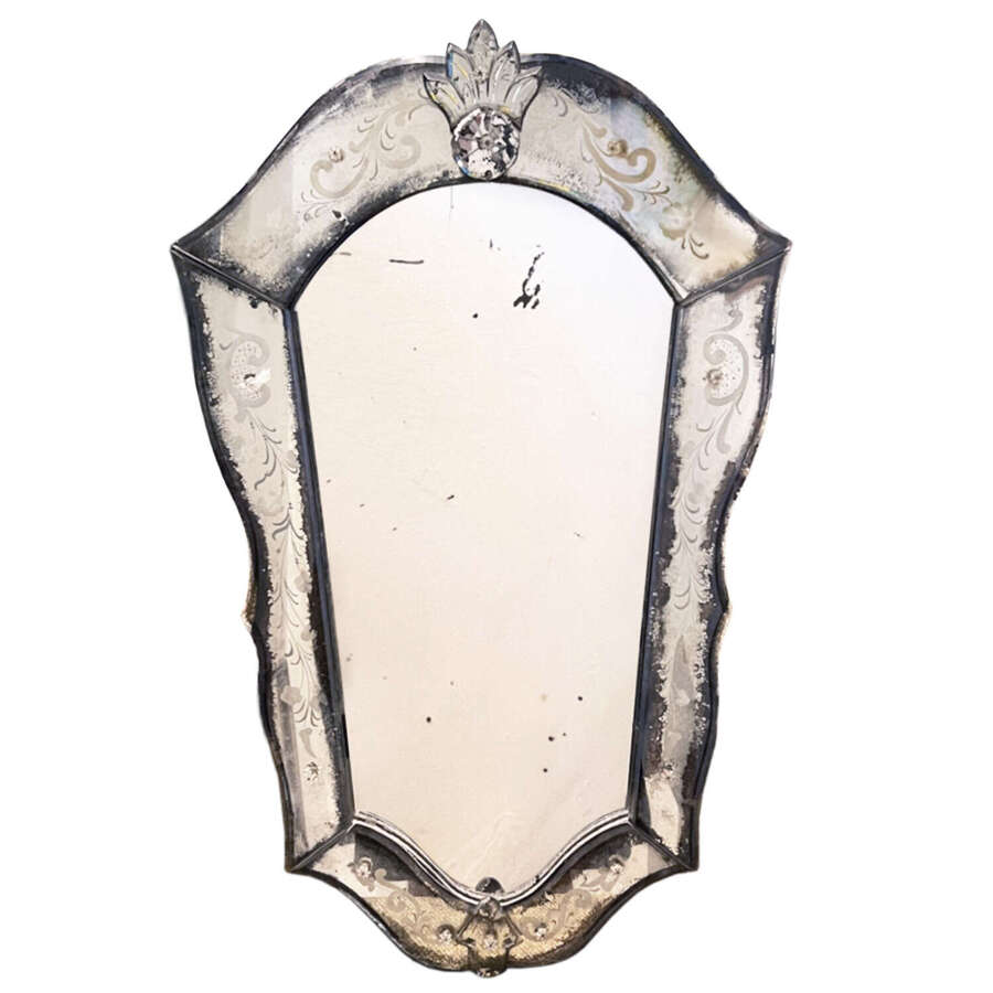Small 'Venetian' Wall Mirror, Italian Early 20th Century