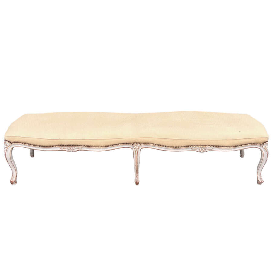 French 1920s Long Windowseat or Hall / Bedroom Bench, for Reupholstery