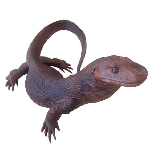Carved Wood Komodo dragon, 1970s