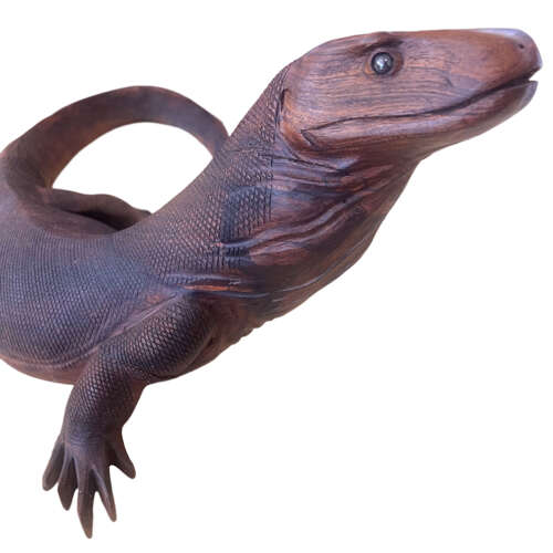 Carved Wood Komodo dragon, 1970s