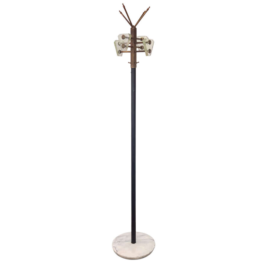 Italian Midcentury Coat & Hat Stand, In The Style of Max Inbrand