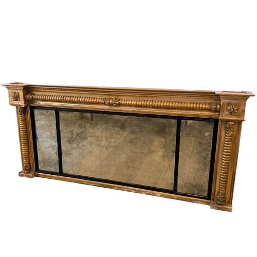 English 19th Century Over Mantle Mirror