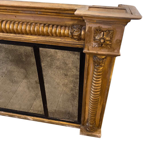 English 19th Century Over Mantle Mirror