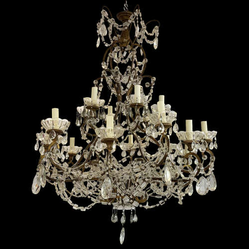 Large French 1920s Decorative Chandelier