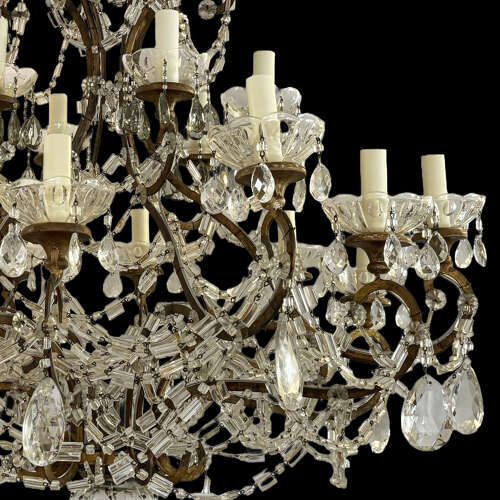 Large French 1920s Decorative Chandelier