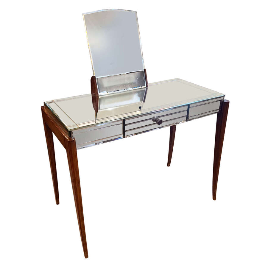 Midcentury French Mirrored Dressing Table