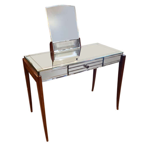 Midcentury French Mirrored Dressing Table
